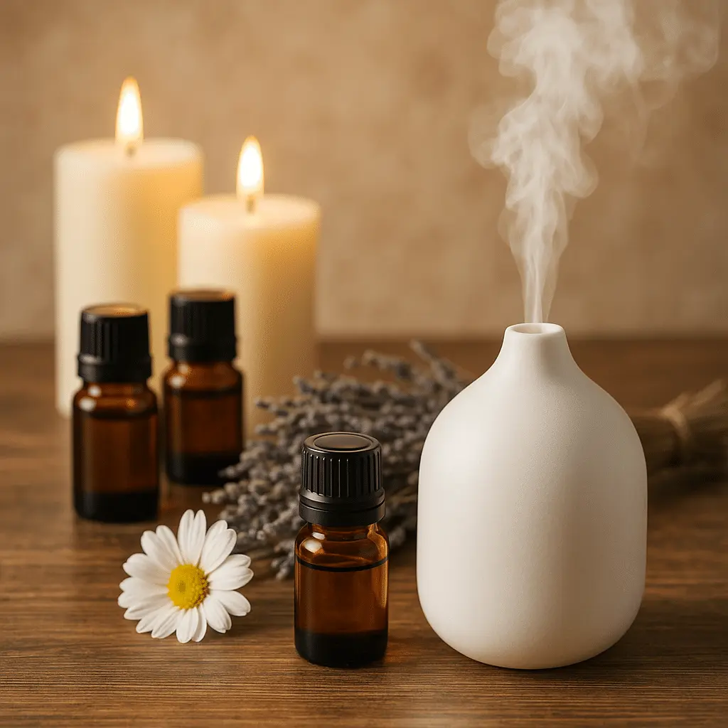 בקבוקי שמנים אתריים לטיפול ארומתרפיה